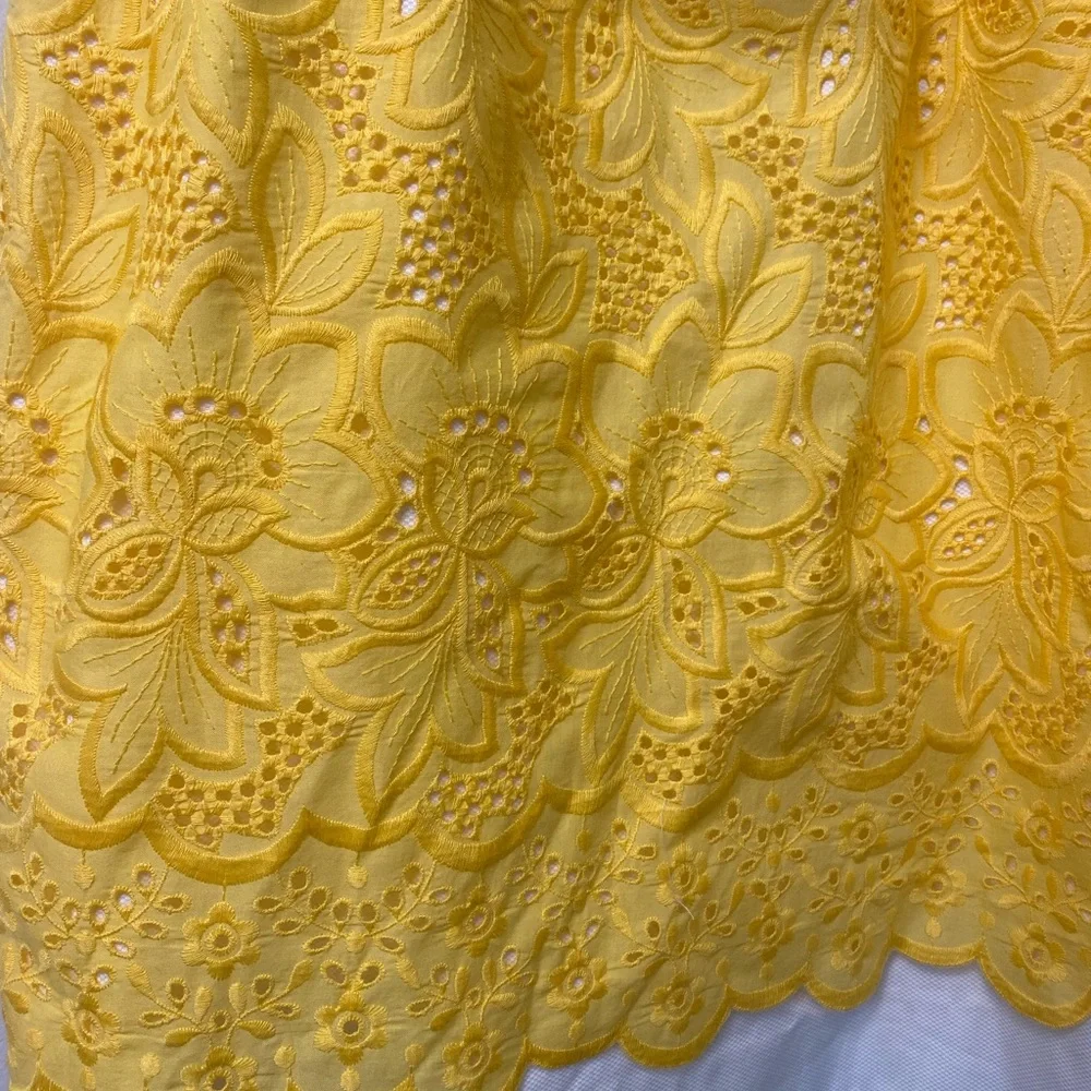 ANTONIO MELANI Yellow‎ Sheath Lace Mini Dress - Picture 3 of 11